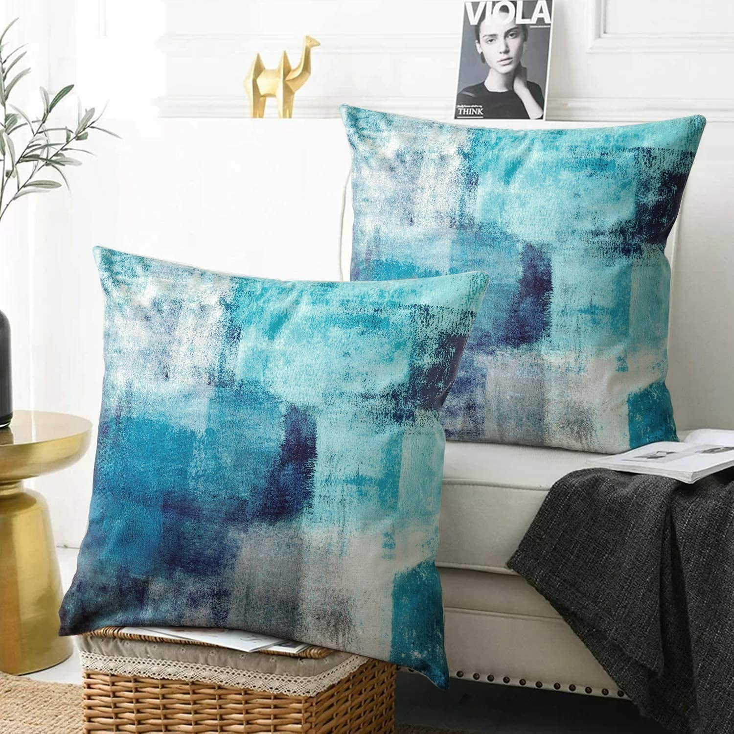 Teal and grey decorative pillows hotsell
