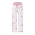 thumbnail image 6 of LEJHVAQK Women's Valentine's Day Pajama Pants Heart Printed Pjs Wide Leg Lounge Pants with Adjustable Comfort Waist Drawstring Sleepwear, 6 of 6