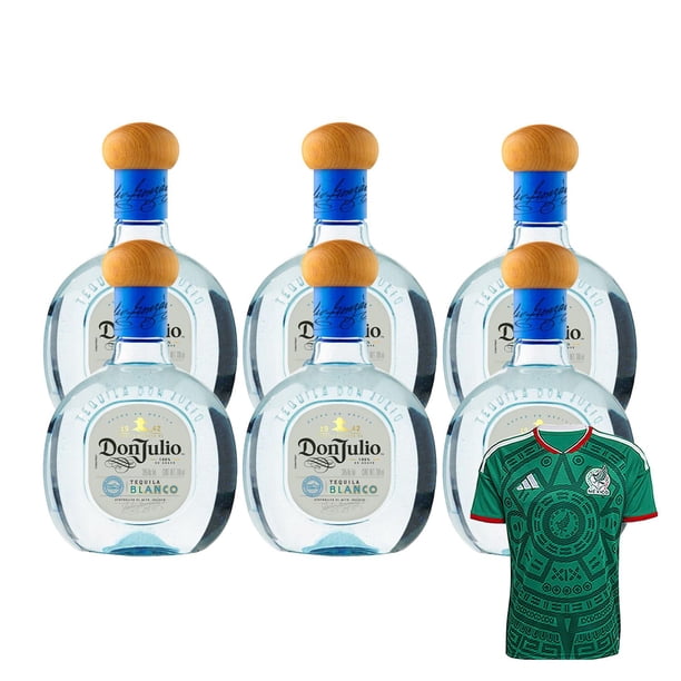 6 Tequila Don Julio Blanco 700 ml + Jersey Verde