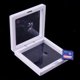 thumbnail image 3 of Caja de almacenamiento de joyería de película de PE, soporte de exhibición de marco flotante 3D transparente, caja para presentación de joyería, blanco, 2,76 X 2,76 X 0,79 pulgadas, 3 of 5