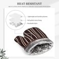thumbnail image 5 of A Pair Of Heat Insulation And Anti-Perm Gloves 7×11in Thick Anti-Perm Palm With Silicone Piece Lanyard Design Is Easy To Hang Maroon Stripe_1, 5 of 8