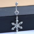 thumbnail image 2 of Copo de nieve Diamante de imitación Diamante colgante ombligo anillo joyería lindo Likrtyny Para estrenar, 2 of 6