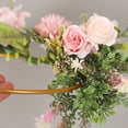 thumbnail image 4 of Artificial Flower Wreath Faux Wreath 35cm Floral Wreath for Wedding and Wall, 4 of 10