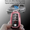 thumbnail image 6 of Key Fob Cover Compatible with Toyota Land Cruiser Venza RAV4 Prime Sienna Fortuner Mirai 2018-2022 4 Button Keychain Case Holder Protector,Pink, 6 of 7