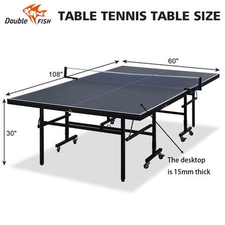 Double Fish Folding Table Tennis Table 108x60x30 Inches