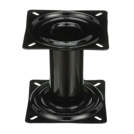 90720 Swivl-Eze Pedestal, 7 Inches High, For Boat Seat, Black Powder Coated, Reinforced Welded
