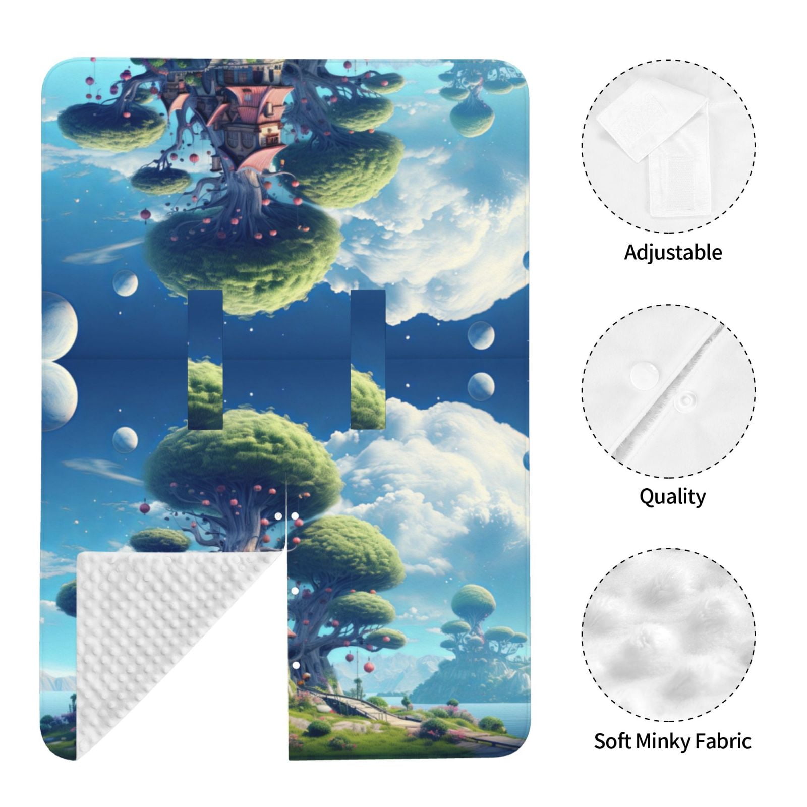 Car Seat Cover Baby - Fantasy Treehouse Planet Scene Breathable Infant Car Seat Cover for Baby Carseat, Lightweight Comfort Baby Essentials Must Haves Newborn Stuff for Girl Boy