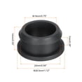 thumbnail image 2 of Uxcell 4Pcs Tapas de Grommet de Caucho de Snap Montaje Diámetro 24mm ID 19mm Sello Antirayaduras Caja Eléctrica Cable Tubería Negra, 2 of 6