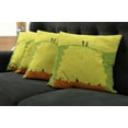 thumbnail image 2 of Ambesonne Grunge Throw Pillow Cover 4 Pack, Business Life Hands, 18", Yellow Green, 2 of 6