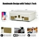 thumbnail image 5 of Tocadiscos TANLANIN Vintage de 3 velocidades Bluetooth USB blanco, 5 of 9