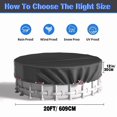 thumbnail image 4 of SHELTUSE 20 ft Round Pool Cover Oxford Round Pool Solar Cover Above Ground with Steel Rope for Above Ground Pools, Above Ground Pool Cover, Winter Pool Cover, Black, 4 of 8