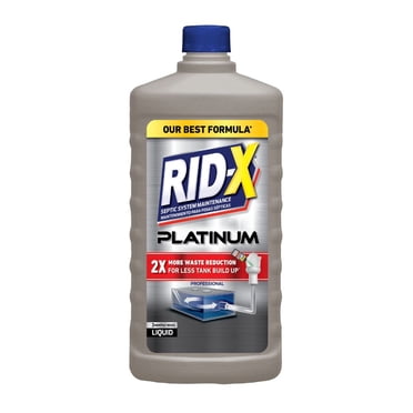 RID-X Septic Tank Treatment Platinum Liquid – 3 Month Supply - Our Best Formula with x2 More Waste Reduction