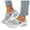 Grey, variant on Mules Clogs for Women Summer Air Cushion Platform Mesh Sneaker Sandals Walking Shoes Black 9