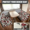 thumbnail image 2 of XYZCANDO Floral RV Dinette Cushions Rose Camper Accessories Universal Cushion Covers for Couches and Sofas Comfortable Furniture Covers for Sofa and Loveseat 1 Backrest Cover and 1 Bench Cover White, 2 of 7