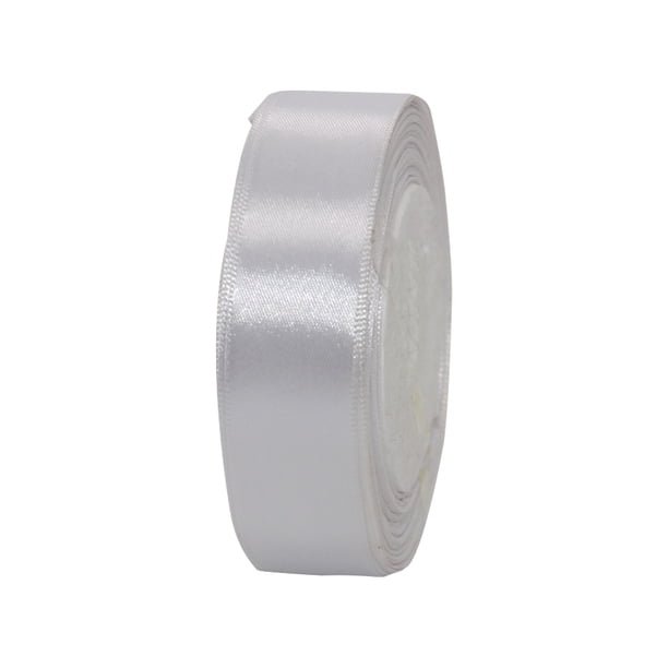 Kearding (25 yardas/rollo) cintas de satén de seda decoración de envoltorio de regalo cintas de Navidad DIY suministros hechos a mano cinta Kits de decoración para fiestas Blanco 2cm Kearding HA002027-04