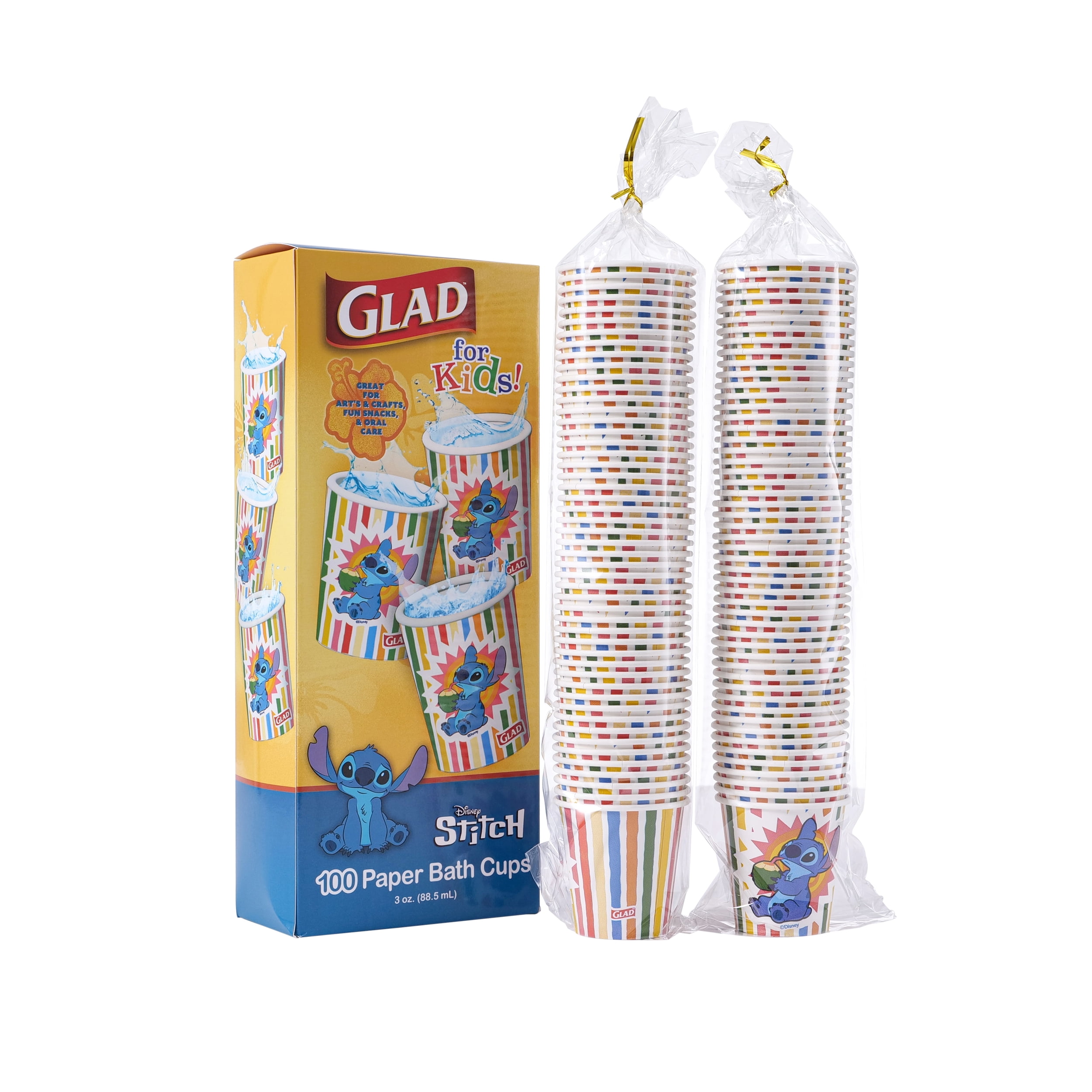 Glad For Kids Lilo & Stitch 3oz Bath Cups 100ct