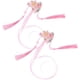 thumbnail image 5 of KAKOWELY 2 pinzas para el pelo con borlas de abanico y cinta de flores, bonitas y decorativas., 5 of 5