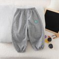 thumbnail image 5 of 3-4T 3 Pack Toddler Boys Pants Toddler Boys Clothes Kids Boys Sweatpants Cute Casual Elastic Waist Joggers Athletic Pants Size 6M-4T,Grey, 5 of 9