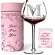 thumbnail image 1 of Copa de vino Gumry personalizada con monograma letra M 470 ml, 1 of 8