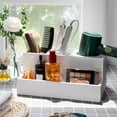 thumbnail image 2 of Sfugno Hair Tool Organizer, Wooden Hair Dryer Holder Storage, Hair Accessories Product Styling Tools Blow Dryer Holder for Bathroom Countertop,White, 2 of 6