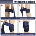 thumbnail image 2 of SupreGear Adjustable Thigh Compression Wraps 2-Pack for Leg Support, Dark Blue, 59 in, 2 of 7