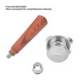 thumbnail image 3 of Coffee Portafilter, Wood Handle Portafilter Washable Stainless Steel Wooden Handle Detachable  For 2 Ear Coffee Machine, 3 of 7