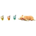 thumbnail image 4 of Cartoon Resin Car Ornaments for Decoration with Sleeping Corgi and Lemon Tea Designs, 4 of 7