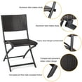 thumbnail image 4 of Costway 5PCS Outdoor Folding Patio Dining Set 4 Deck Sling Back Rattan Chairs Table, 4 of 10