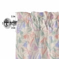 thumbnail image 4 of Spring Flowers Rod Pocket Curtain Valance, Abstract Pink Blue Floral Vintage Plants Farmhouse Window Valance for Living Room, Bedroom, Kitchen 42"W x 18"L, 4 of 9