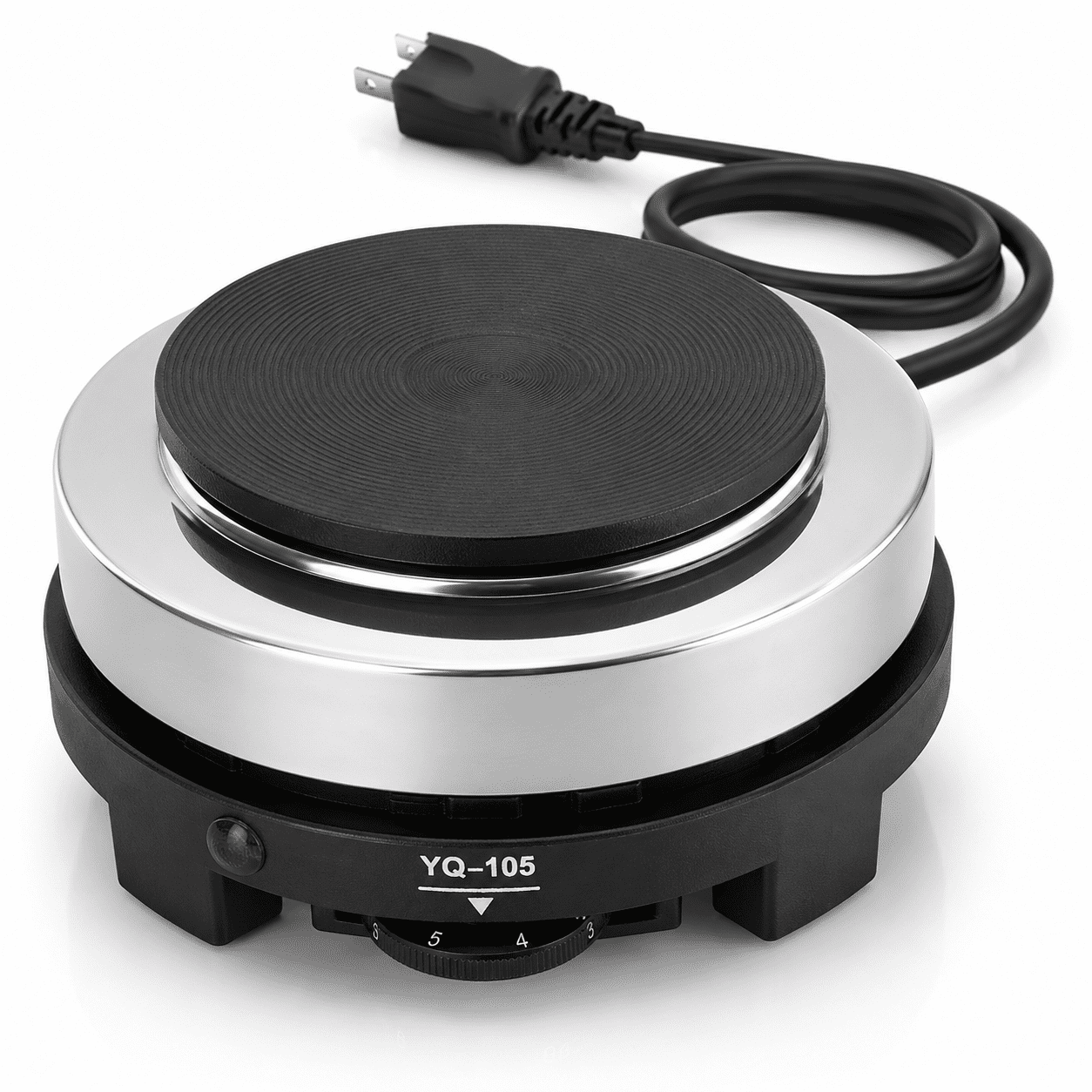 Mini Electric Hot Plate,500W Round Hot Plate Portable Countertop Burner,Mini Stove Portable Stove Kitchen Cooktop Electric Heater,Perfect Size for Moka Pot 110V