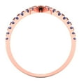 thumbnail image 4 of Statement Engagement Ring for Women - 0.5ct Simulated Tanzanite in 18K Rose Gold Promise Ring, 4 of 6