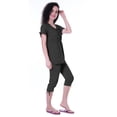 thumbnail image 4 of Moomaya Ensemble de Nuit pour Femmes Capri Coton 2 Pcs Chemises de Nuit, 4 of 6