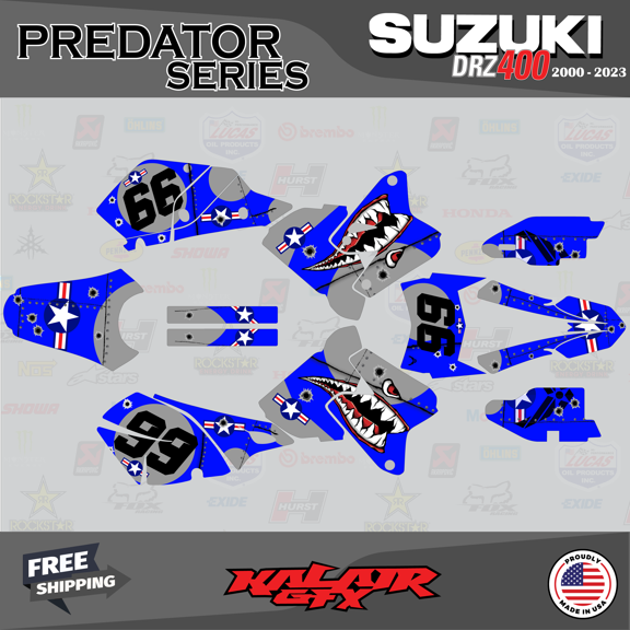 Kalair GFX Graphics Kit for Suzuki DRZ400SM (2001-2023) Predator Series
