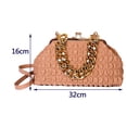 thumbnail image 3 of Bolsa de mano femenino con cadena gruesa dorada, informal para axilas, ajustable suave para fiesta Ndcxsfigh Para Estrenar, 3 of 9