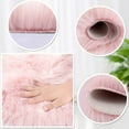 thumbnail image 4 of 2 Pieces Fluffy Heart Shaped Rug Faux Area Rug Bushy Room Carpet for Home Living Room Sofa Floor Bedroom, 12 x 16 Inch (Pink), 4 of 14