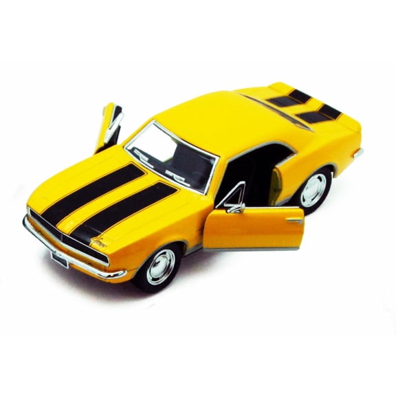 1967 Chevy Camaro Z/28, Yellow - Kinsmart 5341D - 1/37 scale Diecast Model Toy Car (Brand New, but NOT IN BOX)
