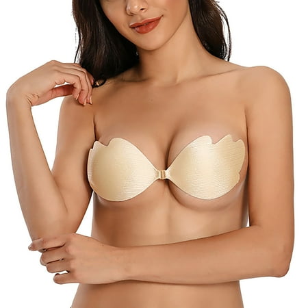 

Mackneog Best Bras for Women Women s Sexy Brushed Leaf Chest Stickers Front Buckle Waterproof Gather Biosilicone Invisible Bra Breast Stickers Silica gel