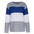 thumbnail image 3 of Vedolay Sweater Women's 2023 Trendy Fall Fashion Sweaters Knit Ribbed Stripe Pullover Top,Blue M, 3 of 5