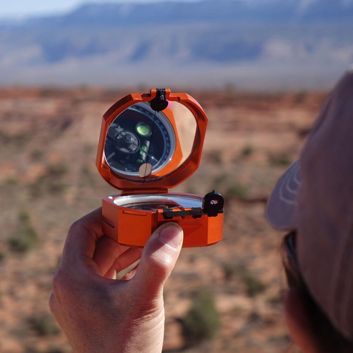 Brunton Standard Pocket Transit Compass - Azimuth (0-360) - Orange