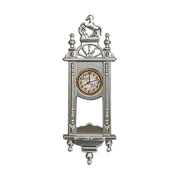 Reloj de pared para casa de muñecas, modelo de escena en miniatura, accesorios de decoración para casa de muñecas para Argén Zulema reloj de pared casa de muñecas
