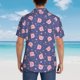 thumbnail image 4 of Fotbe Cute Pig Camisa Hawaiana para Hombre Unisex – Camisa Casual de Verano con Botones de Manga Corta de Algodón y Lino,Medium, 4 of 7