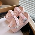 thumbnail image 6 of Staki Girls Sandals Summer Shoes Open Toe Elastic Back Strap Sandals Flat for Little Kids Big Kids Pink,9 Toddler, 6 of 9