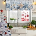 thumbnail image 5 of 2 Pack Valances for Window, Blue Eucalyptus Coastal Short Curtains for Kitchen Bedroom Living Room, Beach Starfish Shell Nautical Ombre Rod Pocket Small Window Treatment Valance Drapes 42 x 12 Inch, 5 of 8