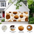 thumbnail image 2 of Orange Marble Garage Door Cover Banner 7 x 8 FT, Gold White Geometric Hexagon Modern Garage Door Curtains Backdrop with Grommets for Indoor Outdoor Wall Party Porch Yard Decorations Background, 2 of 9