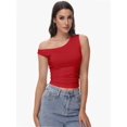 thumbnail image 2 of Womens Off The Shoulder Tops Sleeveless Shirts Going Out Crop Tank Tops Slim Fitted Summer Outfits, 2 of 6