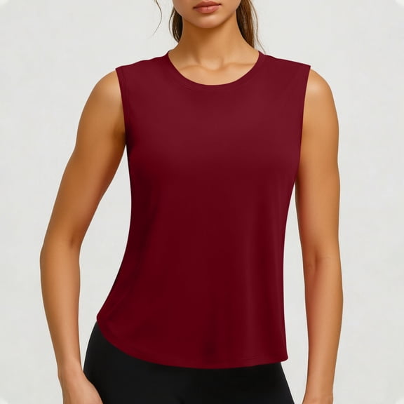 Klisyaur Workout Tank Tops for Women Breathable Athletic Running Shirts Sleeveless Tanks Yoga Gym Top