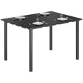 thumbnail image 1 of Outsunny Outdoor Dining Table for 4 People, Rectangular Patio Table, 1 of 10