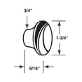 thumbnail image 2 of Bi-Fold Door Pull Knobs, 1-3/4 in. Outside Diameter, Diecast Construction, Brass Plated Finish (5-pack), 2 of 4