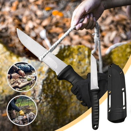KCGYNP Compact Folding Knife with Necklace Clearance Stainless Steel Blade 8.19x0.86x0.39in Perfect for Hiking & Wilderness Survival