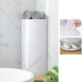 thumbnail image 4 of simhoa Rotating Triangle Cabinet Cosmetic Storage Rack for Table Bathroom 3 Tiers White, 4 of 8